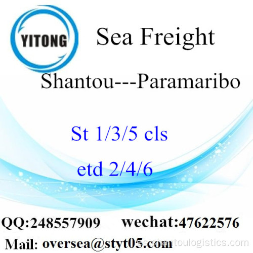 Consolidación de LCL de Shantou Port a Paramaribo